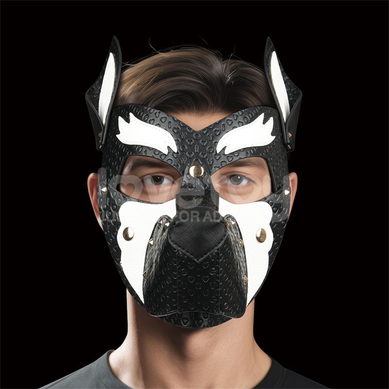 LOVETOY - MÁSCARA CACHORRO REBELLION REIGN HOWL BLANCO