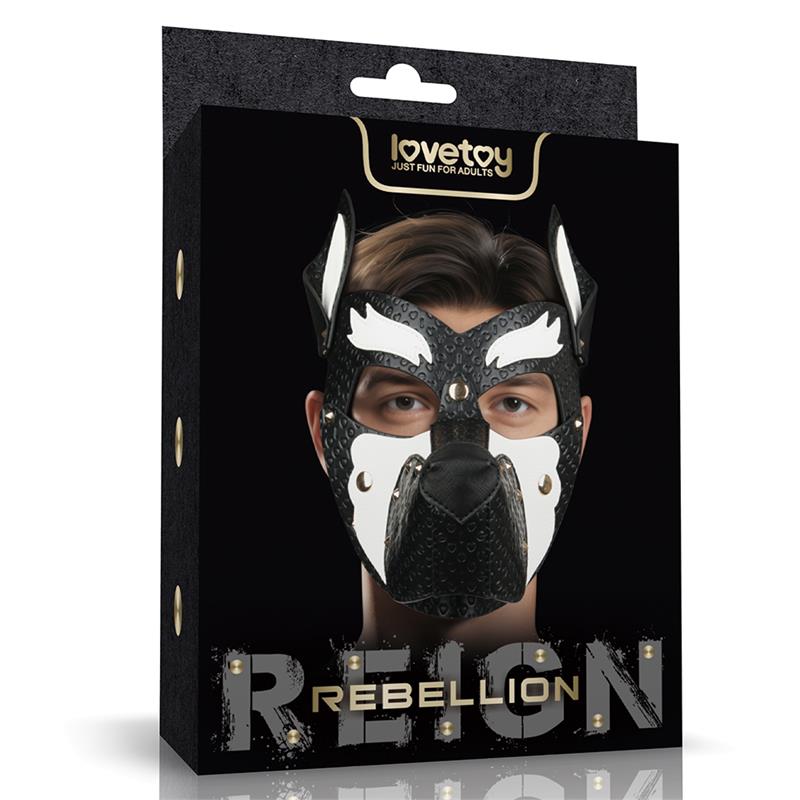 LOVETOY - MÁSCARA CACHORRO REBELLION REIGN HOWL BLANCO