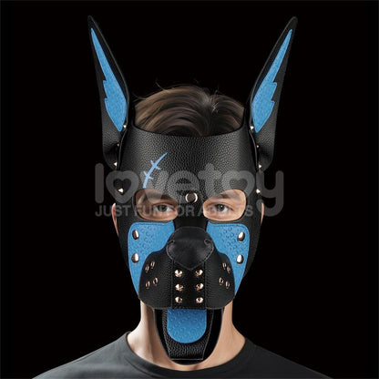 LOVETOY - MÁSCARA CACHORRO REBELLION REIGN SCARRED ALPHA PUP AZUL