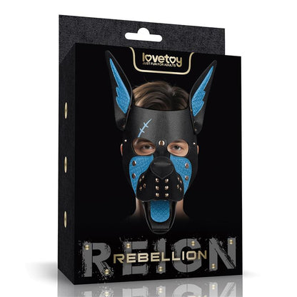LOVETOY - MÁSCARA CACHORRO REBELLION REIGN SCARRED ALPHA PUP AZUL