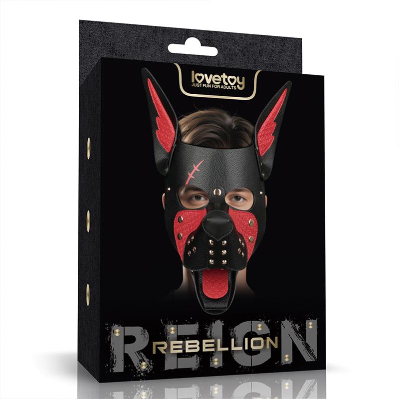 LOVETOY - MÁSCARA CACHORRO REBELLION REIGN SCARRED ALPHA ROJO