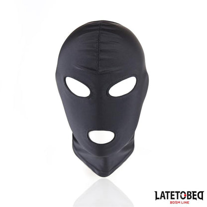 LATETOBED BDSM LINE - MÁSCARA CON APERTURA OJOS Y BOCA NEGRA