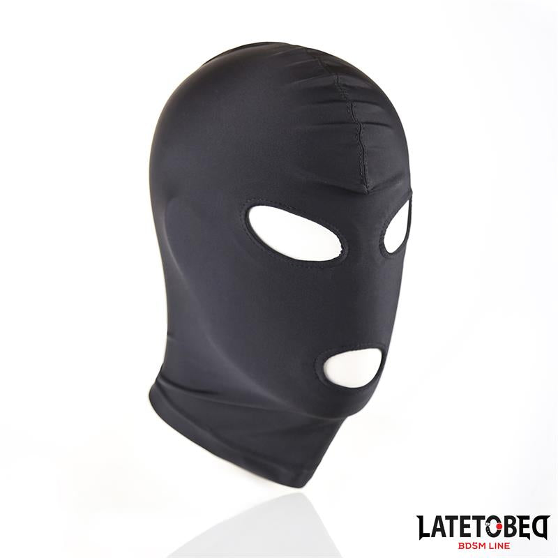 LATETOBED BDSM LINE - MÁSCARA CON APERTURA OJOS Y BOCA NEGRA