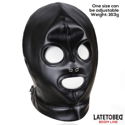 LATETOBED BDSM LINE - MÁSCARA DE SUMISIÓN CON CORREAS TRASERAS AJUSTABLE