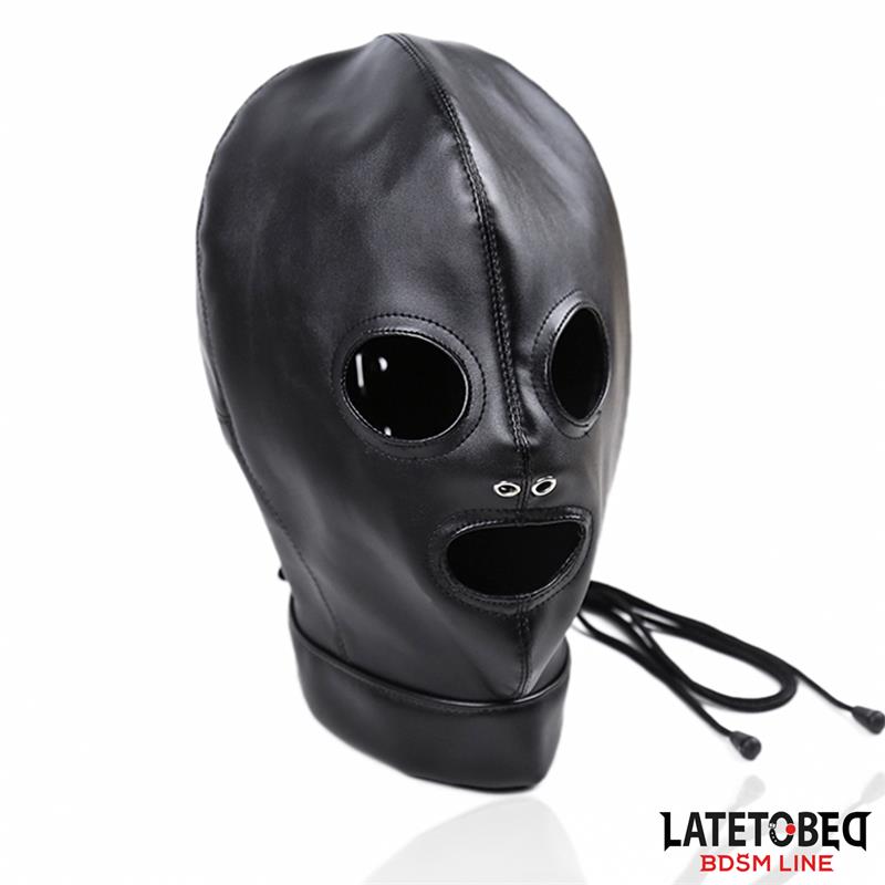 LATETOBED BDSM LINE - MÁSCARA DE SUMISIÓN CON CORREAS TRASERAS AJUSTABLE