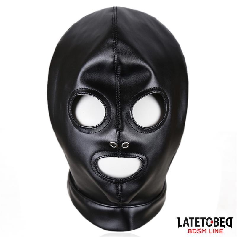 LATETOBED BDSM LINE - MÁSCARA DE SUMISIÓN CON CORREAS TRASERAS AJUSTABLE