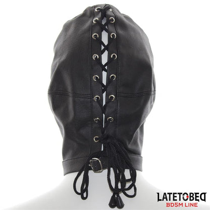 LATETOBED BDSM LINE - MÁSCARA DE SUMISIÓN CON CORREAS TRASERAS AJUSTABLE