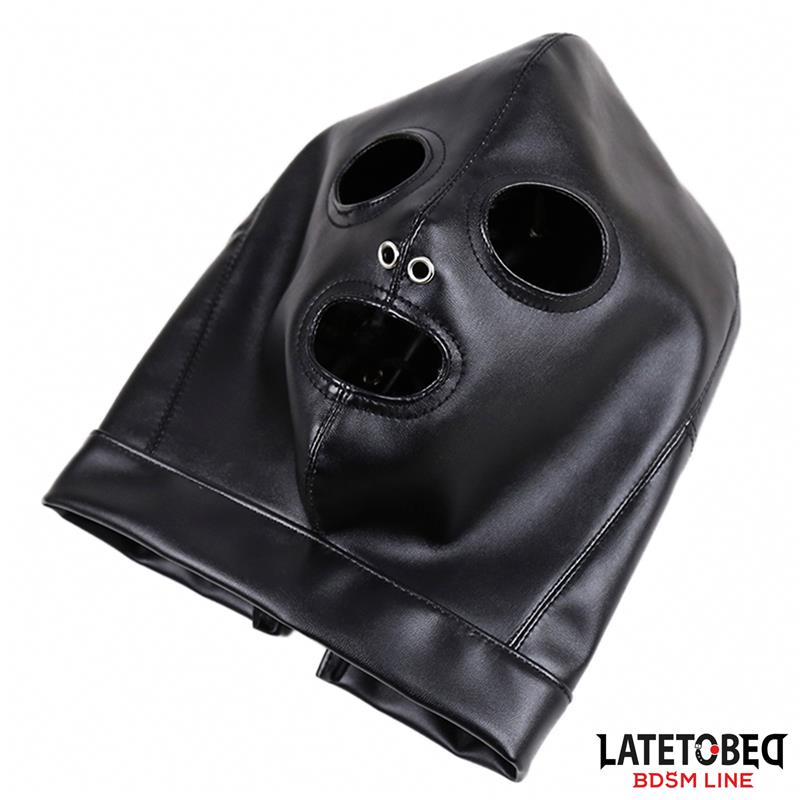 LATETOBED BDSM LINE - MÁSCARA DE SUMISIÓN CON CORREAS TRASERAS AJUSTABLE