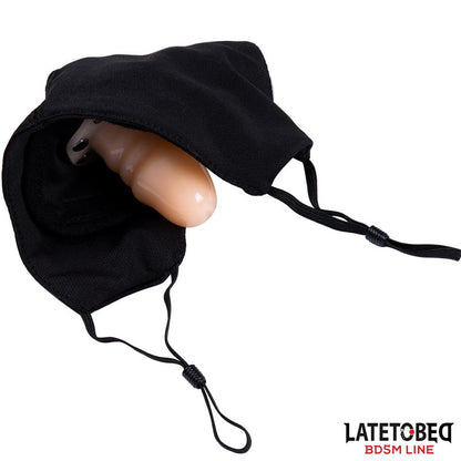LATETOBED BDSM LINE - MASCARILLA CON ACCESORIO DE DILDO 6 CM DESMONTABLE