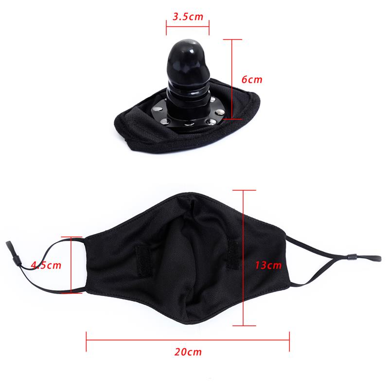 LATETOBED BDSM LINE - MASCARILLA CON ACCESORIO DE DILDO DESMONTABLE