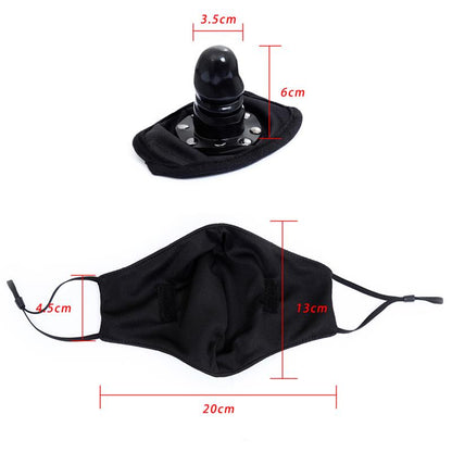 LATETOBED BDSM LINE - MASCARILLA CON ACCESORIO DE DILDO DESMONTABLE