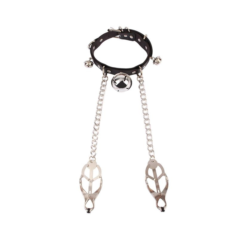 CHISA - MASTER CONTROL COLLAR CON PINZAS PARA PEZONES