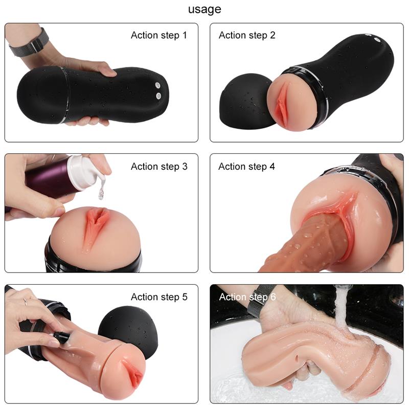 SHEQU - MASTURABDOR CON VIBRADOR USB TINY MAN