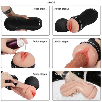 SHEQU - MASTURABDOR CON VIBRADOR USB TINY MAN