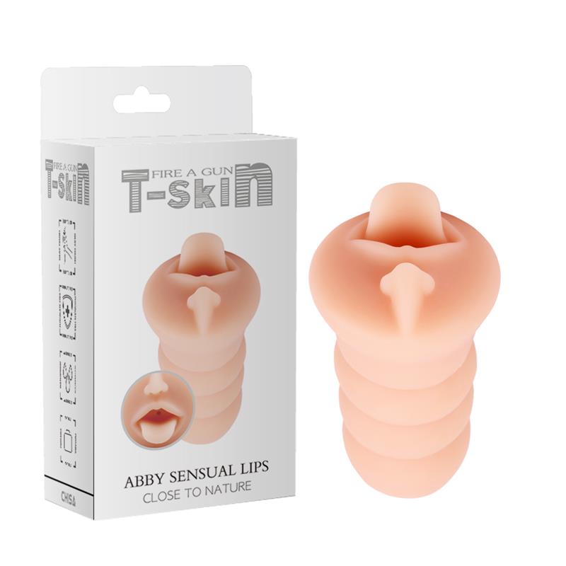 CHISA - MASTURBADOR ABBY SENSUAL T-SKIN 15 CM NATURAL