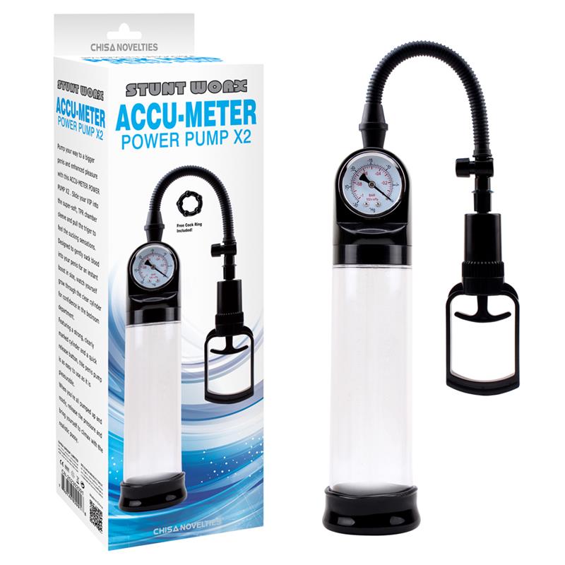 CHISA - MASTURBADOR ACCU-METER POWER PUMP X2
