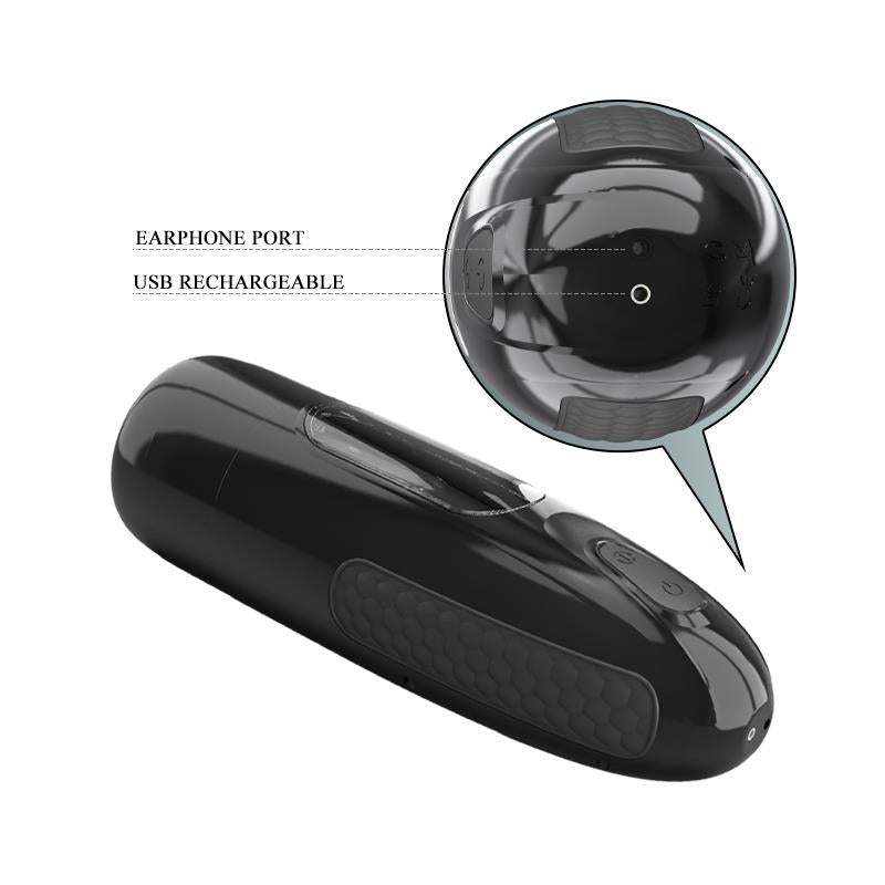 PRETTYLOVE - MASTURBADOR AUTOMÁTICO MARLOS CON VIBRACIÓN Y MOVIMIENTO USB