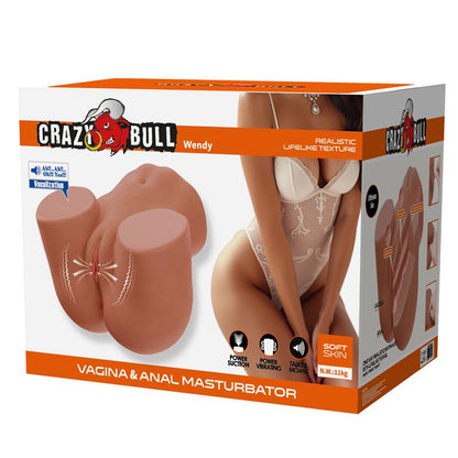 CRAZY BULL - WENDY TRASERO FEMENINO REALISTA VIBRADOR & SUCCIONADOR CON SONIDO 11 KG