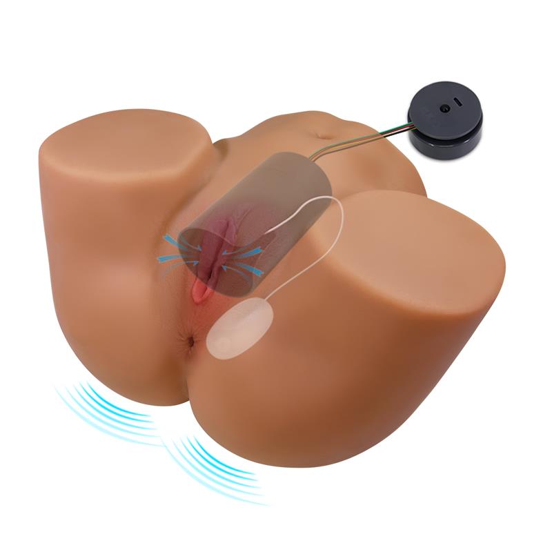 CRAZY BULL - GERIANN TRASERO FEMENINO REALISTA VIBRADOR & SUCCIONADOR CON SONIDO 5.5 KG