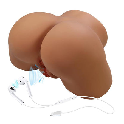 CRAZY BULL - GERIANN TRASERO FEMENINO REALISTA VIBRADOR & SUCCIONADOR CON SONIDO 5.5 KG