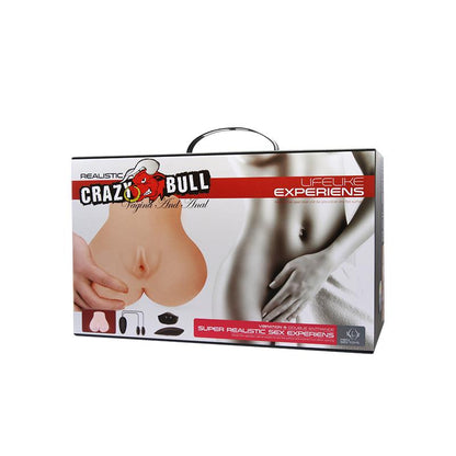 CRAZY BULL - MASTURBADOR DOBLE VAGINA Y ANO CON VIBRACIÓN