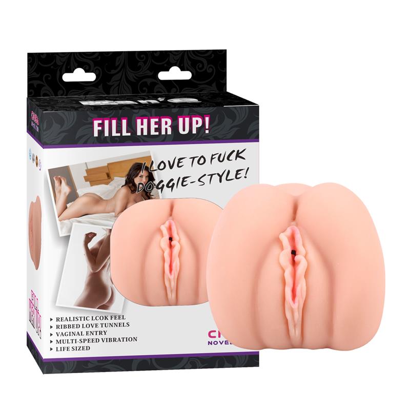 CHISA - MASTURBADOR FILL HER UP T-SKIN 17.7 CM NATURAL