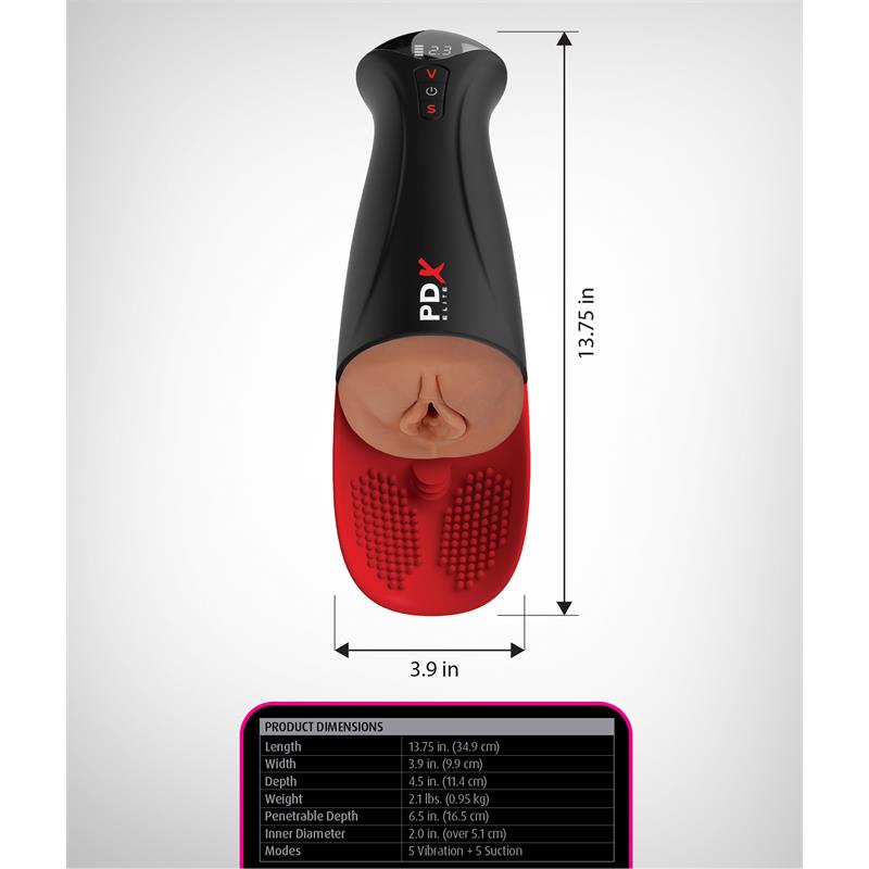 PDX ELITE - MASTURBADOR FUCK-O-MATIC PRO XL MARRÓN