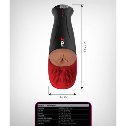 PDX ELITE - MASTURBADOR FUCK-O-MATIC PRO XL MARRÓN