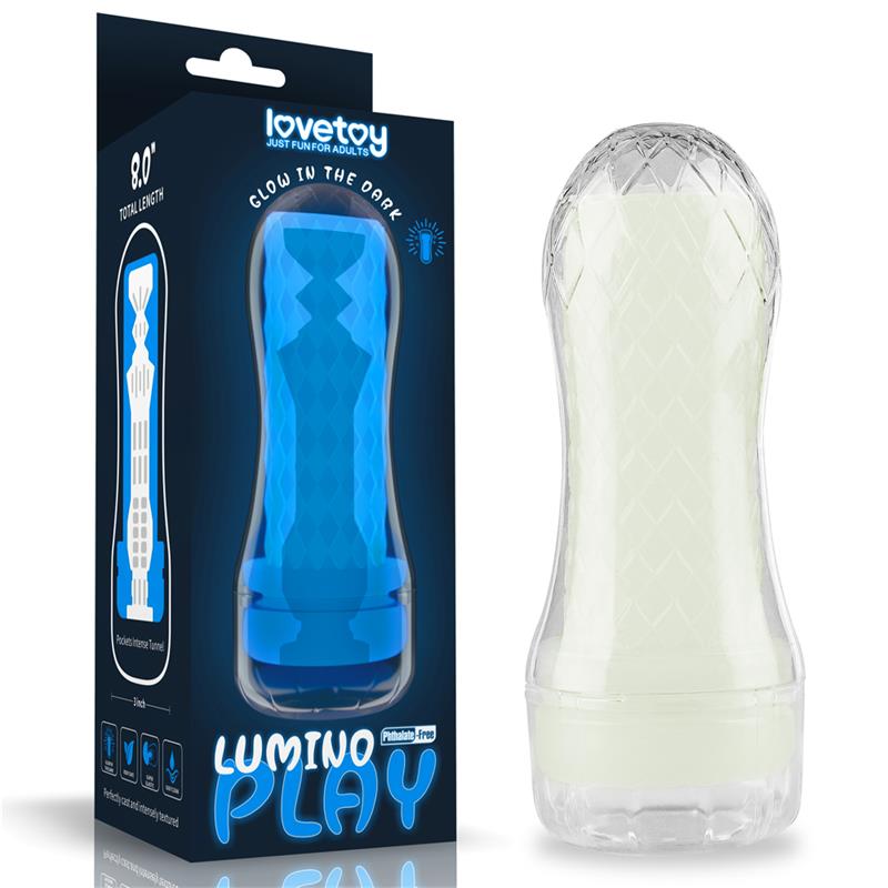 LOVETOY - MASTURBADOR MASCULINO LUMINO LUZ AZUL