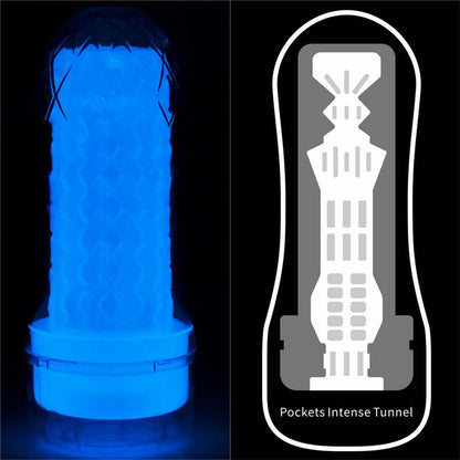 LOVETOY - MASTURBADOR MASCULINO LUMINO LUZ AZUL