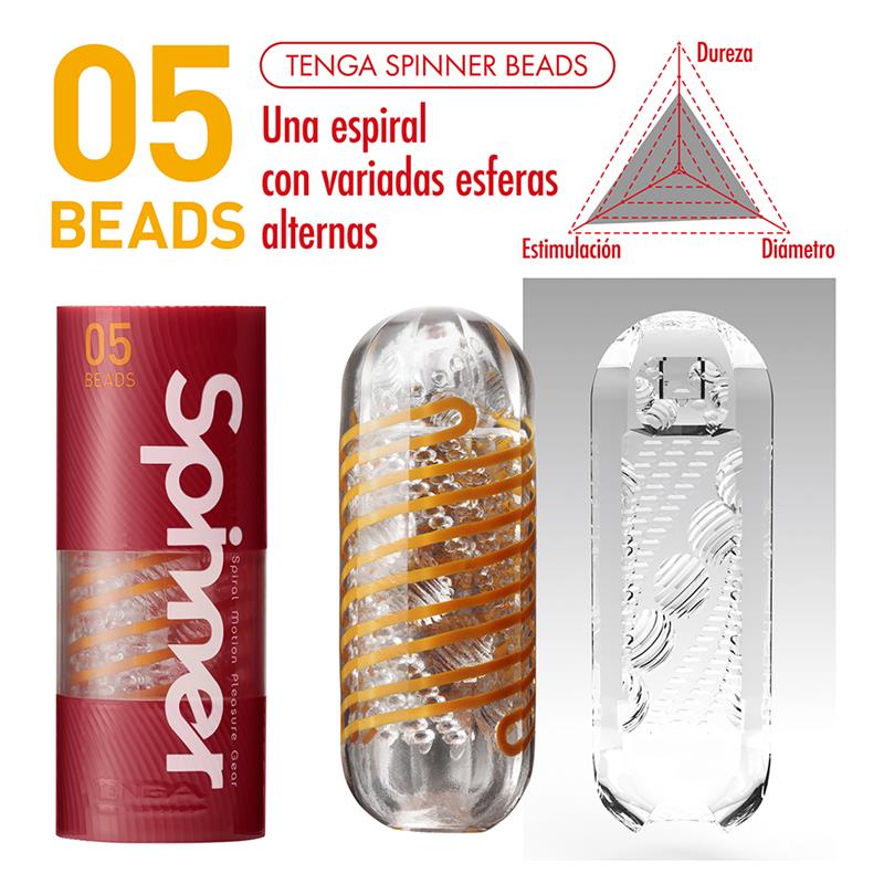 TENGA - MASTURBADOR MASCULINO SPRINNER 05 BEADS
