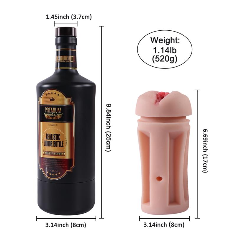 SHEQU - MASTURBADOR MASCULINO VAGINA BOTELLA DE LICOR