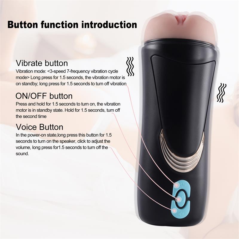 JUICY LAMOUR - MASTURBADOR MASCULINO VAGINA CON GEMIDOS LAUREN