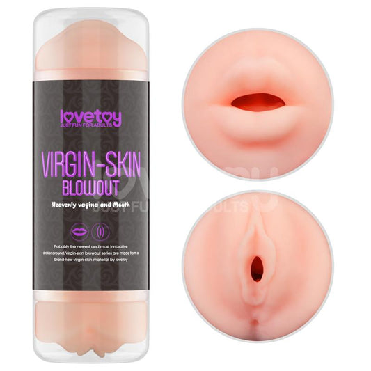 LOVETOY - MASTURBADOR MASCULINO VIRGIN-SKIN VAGINA Y BOCA