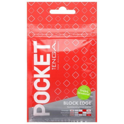 TENGA - MASTURBADOR POCKET BLOCK EDGE