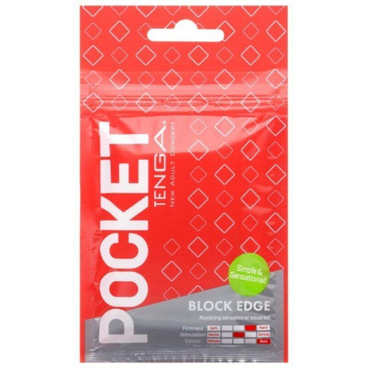 TENGA - MASTURBADOR POCKET BLOCK EDGE