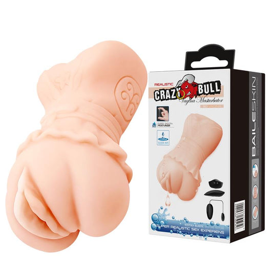 CRAZY BULL - MASTURBADOR REALISTA VAGINA CON VIBRACIÓN
