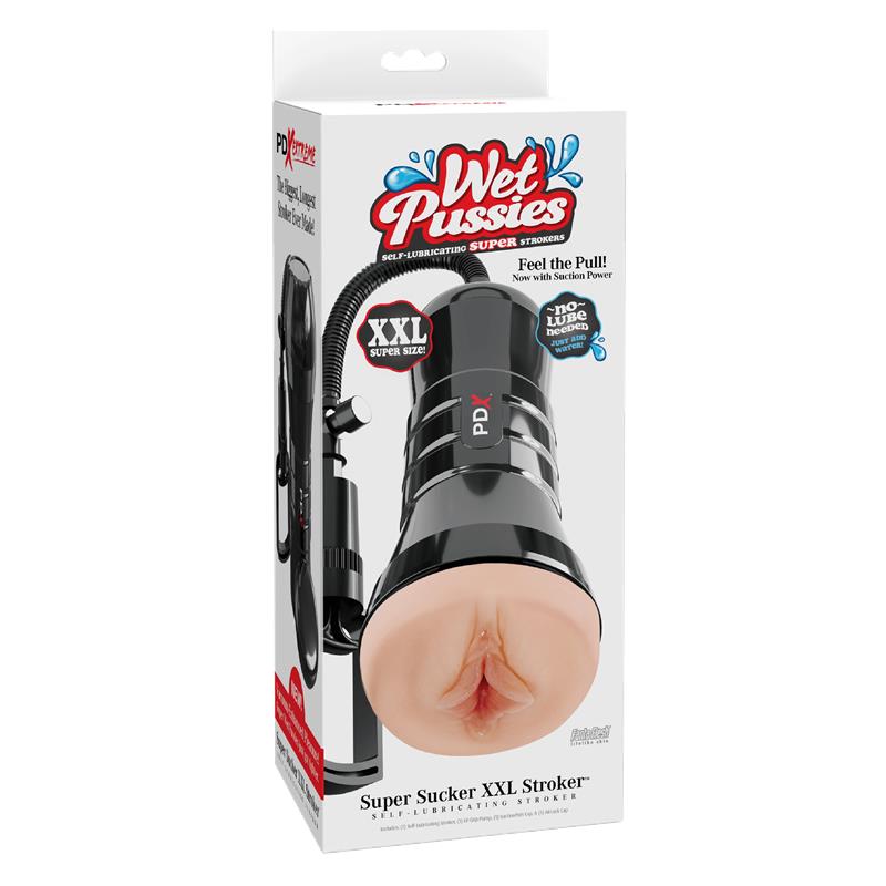 PDX TOYZ - MASTURBADOR SUPER SUCKER XXL CON AUTO-LUBRICACION