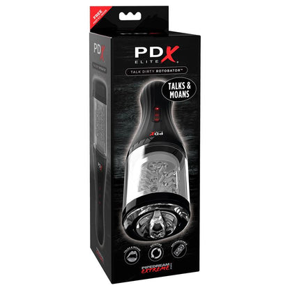 PDX ELITE - MASTURBADOR TALK DIRTY ROTOBATOR CON FUNCIÓN DE VOZ