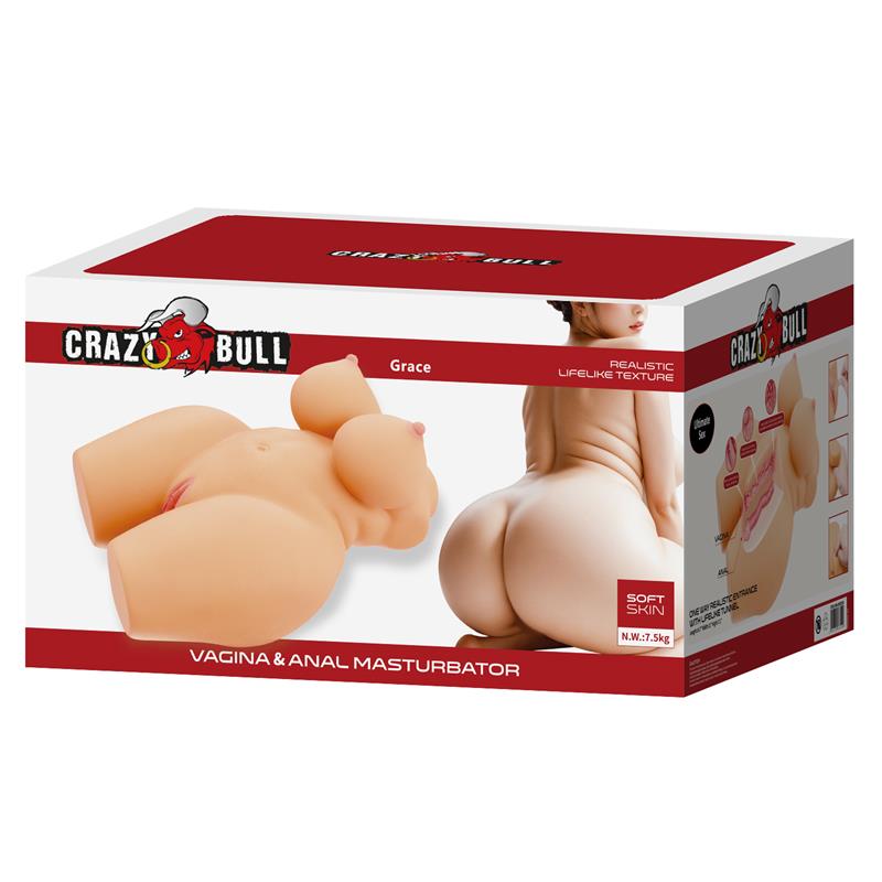 CRAZY BULL - MASTURBADOR VAGINA Y ANO 7.5 KG