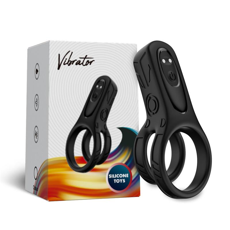 URBAN SKY - MECHA-STYLE ANILLO DOBLE PARA EL PENE CON VIBRACION