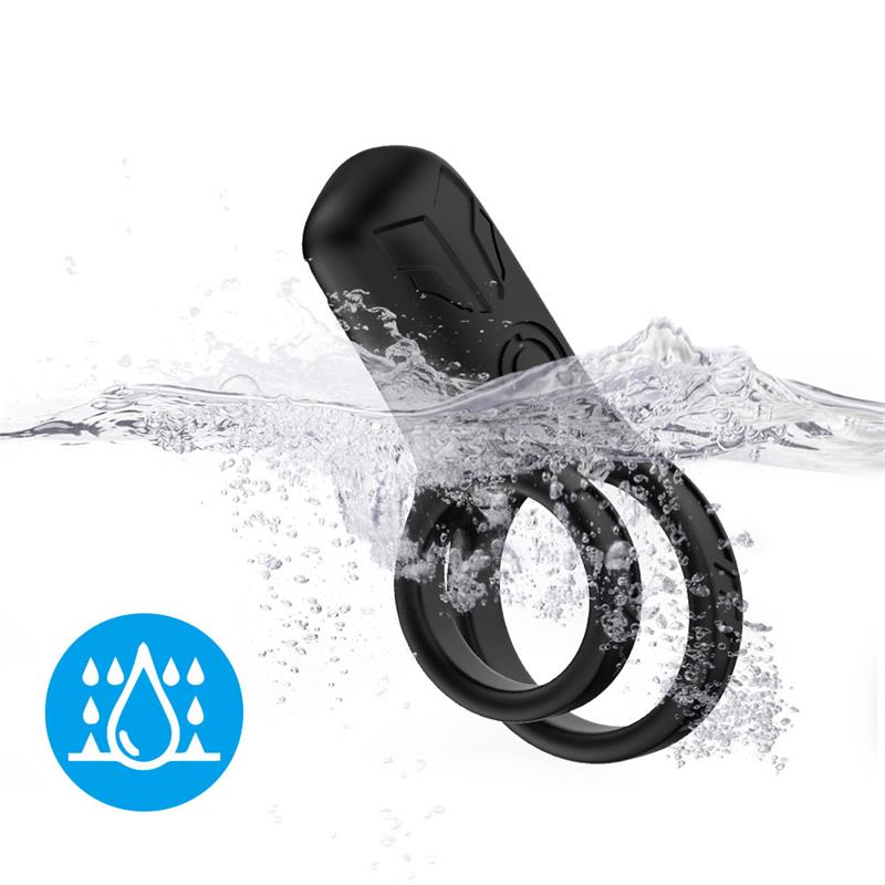 URBAN SKY - MECHA-STYLE ANILLO DOBLE PARA EL PENE CON VIBRACION
