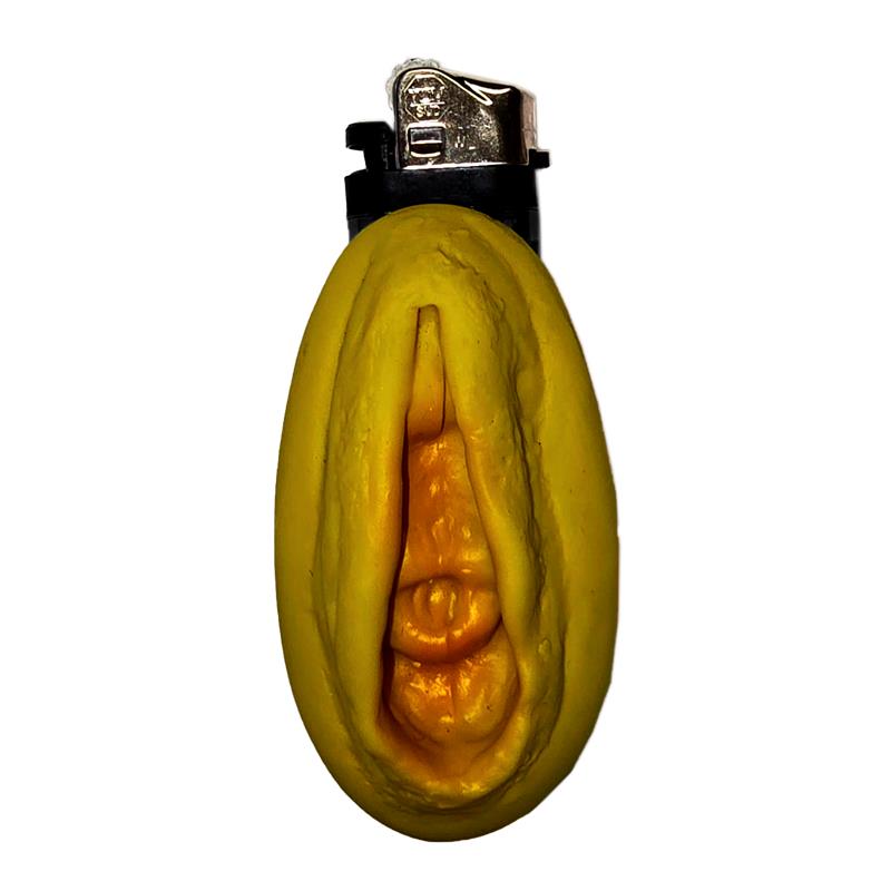 DIVERTY SEX - MECHERO EN FORMA DE VAGINA DORADO