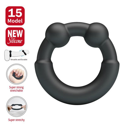 CRAZY BULL - MECO ANILLO PARA EL PENE SILICONA MOD 15