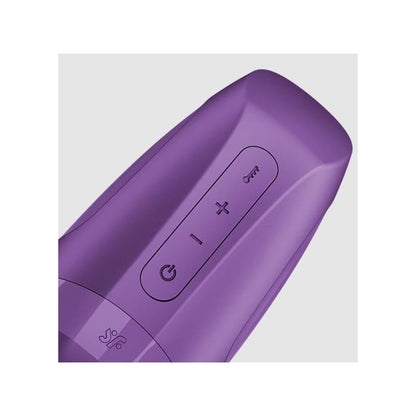 SATISFYER - MEN HEAT VIBRATION BATTERY SERIES DARK BERRY