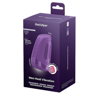 SATISFYER - MEN HEAT VIBRATION BATTERY SERIES DARK BERRY