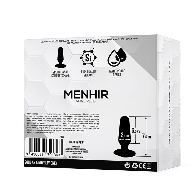 TARDENOCHE - MENHIR PLUG ANAL SILICONA NEGRO