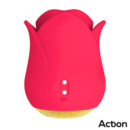 ACTION - MERYL ESTIMULADOR VIBRADOR DE ROSA CON LENGUA 2 MOTORES