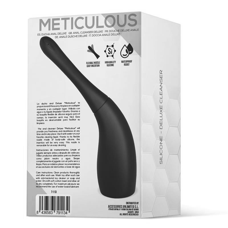 TARDENOCHE - METICULOUS DUCHA ANAL DELUXE SILICONA NEGRO