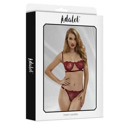 ADALET LINGERIE - MIA SET SUJETADOR Y TANGA DE ENCAJE BURGUNDY